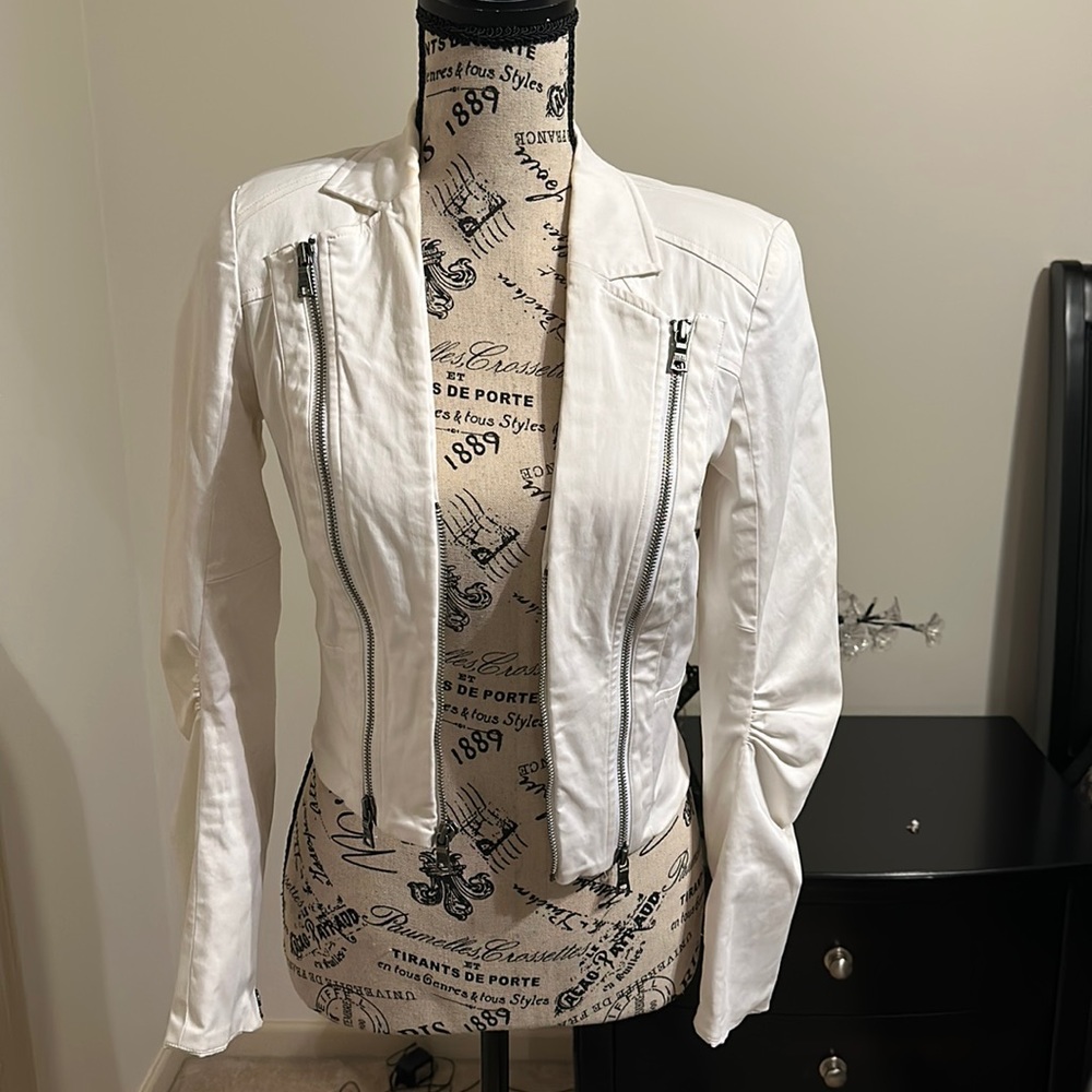 Alice+Olivia white blazer